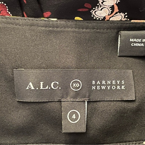 A.L.C for Barney’s Black Midi Tiered Sundress Dress 100% Silk Women’s Size 4 - Picture 10 of 10